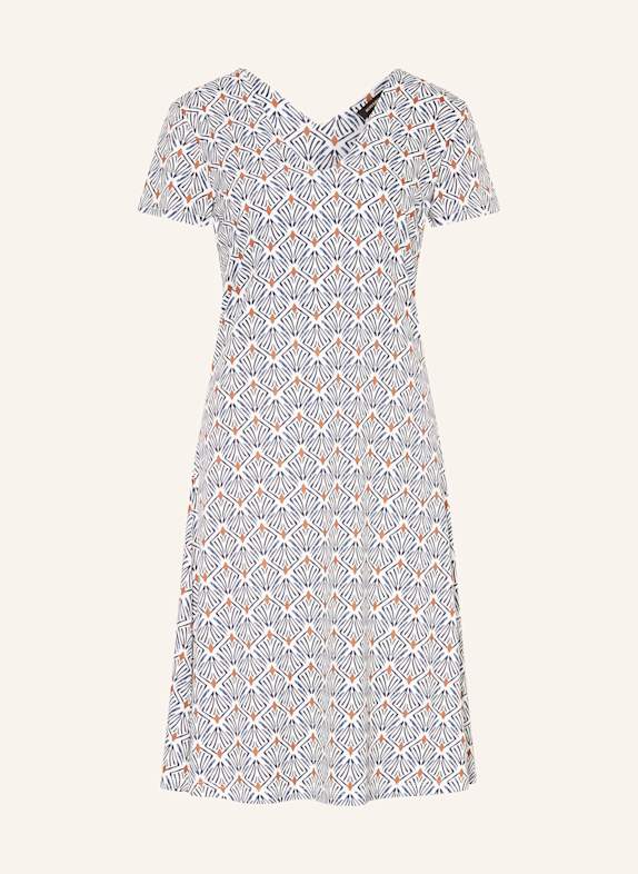 MORE & MORE Kleid WEISS/ DUNKELBLAU/ COGNAC