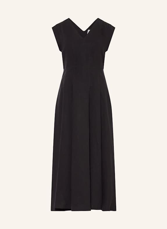 MORE Kleid mit Leinen SCHWARZ