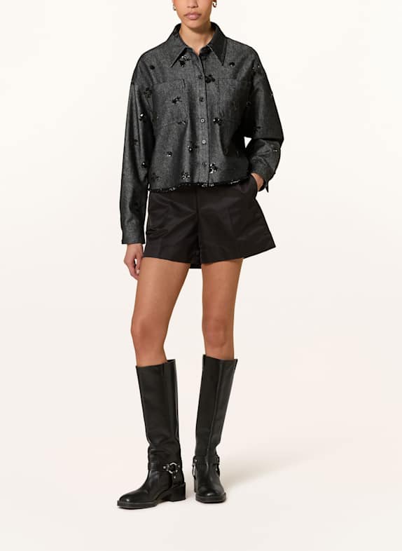 LUISA CERANO Jeansjacke mit Pailletten DUNKELBLAU