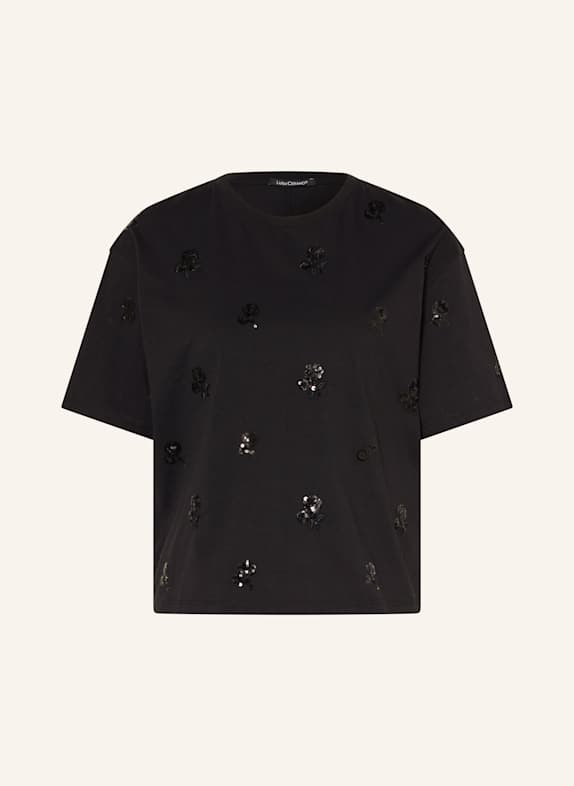 LUISA CERANO T-Shirt mit Pailletten SCHWARZ