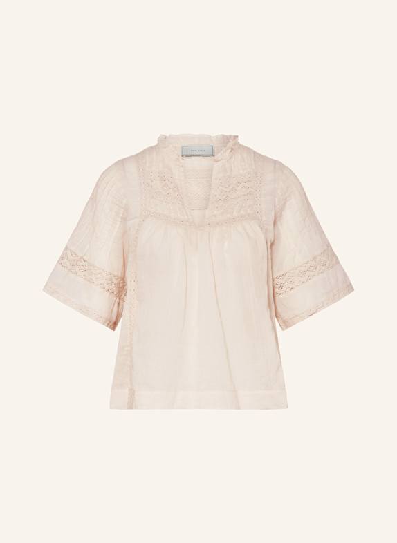 NEO NOIR SIAMA shirt blouse with lace BEIGE