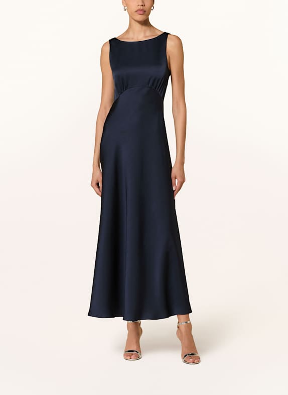 LUISA CERANO Satin dress DARK BLUE