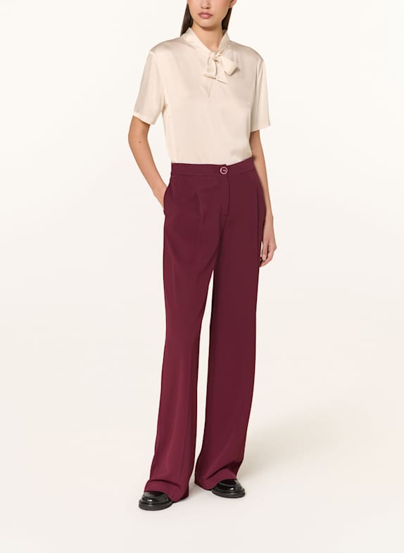 MARC CAIN Schluppenbluse im Materialmix 112 bright ecru