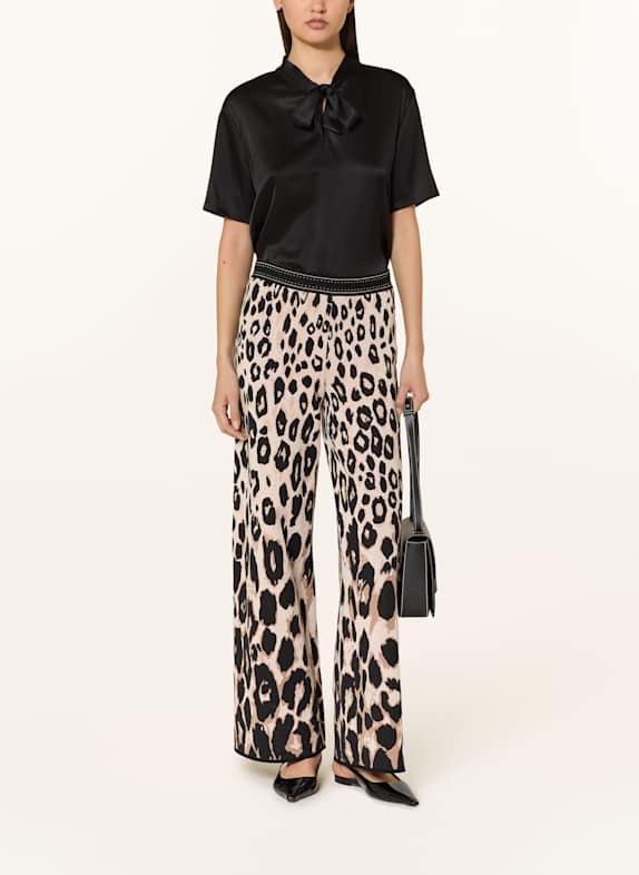 MARC CAIN Schluppenbluse im Materialmix 900 BLACK