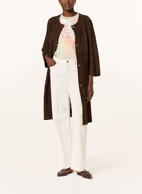 MARC CAIN Wide Leg Jeans WIGAN mit Pailletten 112 bright ecru