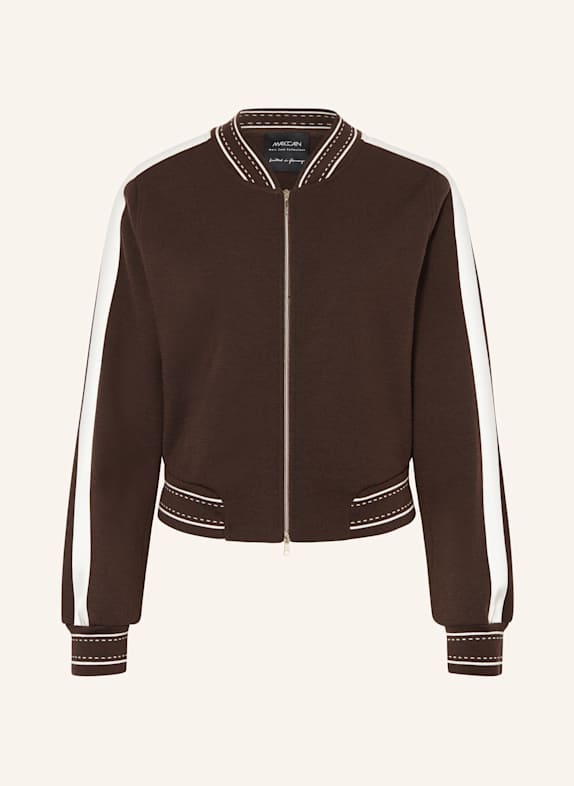 MARC CAIN Blouson mit Galonstreifen 699 dark wood