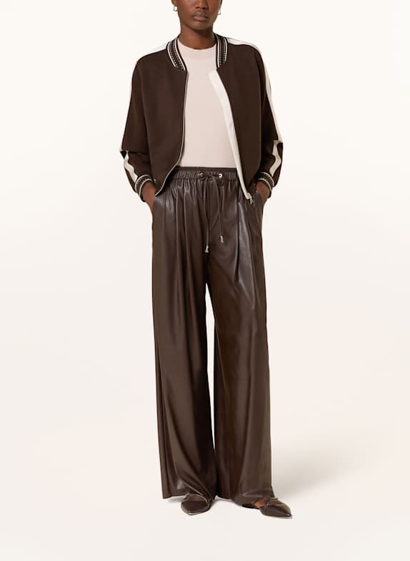 MARC CAIN Blouson mit Galonstreifen 699 dark wood
