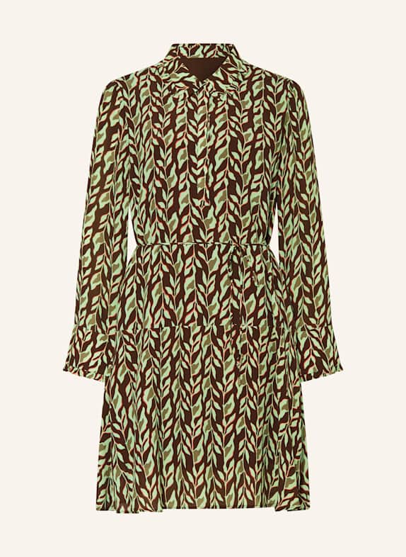 MARC CAIN Hemdblusenkleid mit Rüschen 699 dark wood