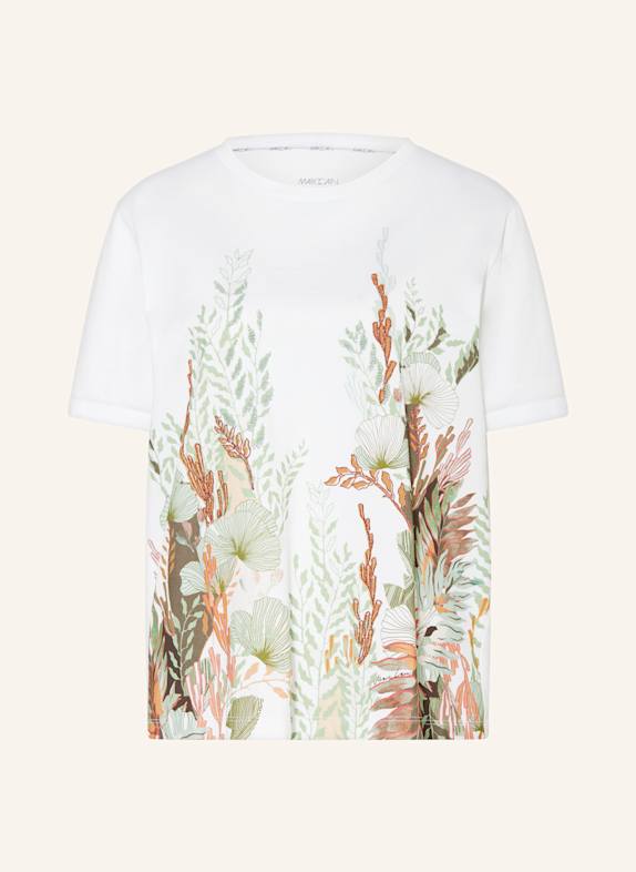 MARC CAIN T-Shirt mit Pailletten 100 WHITE