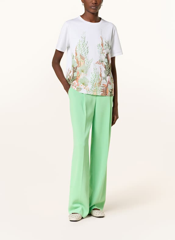 MARC CAIN T-Shirt mit Pailletten 100 WHITE