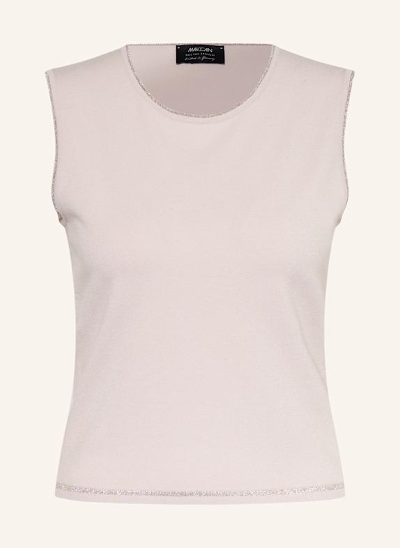 MARC CAIN Top mit Glitzergarn 702 light desert taupe