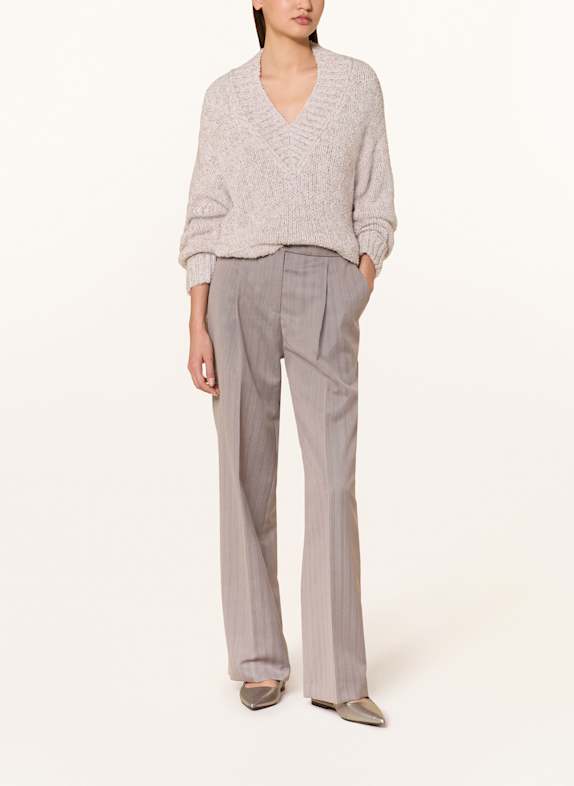 MARC CAIN Pullover mit Glitzergarn 702 light desert taupe