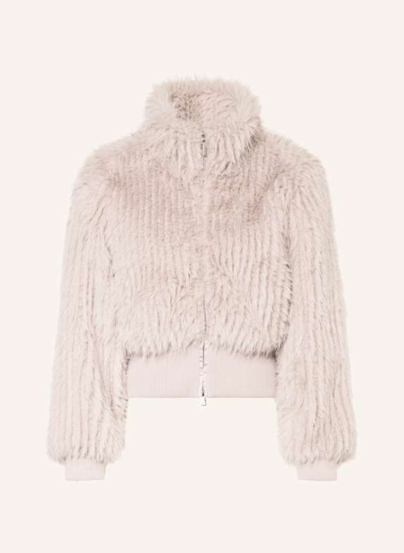 MARC CAIN Faux fur jacket 702 light desert taupe