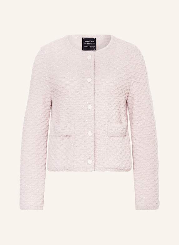 MARC CAIN Strickjacke mit Pailletten 702 light desert taupe