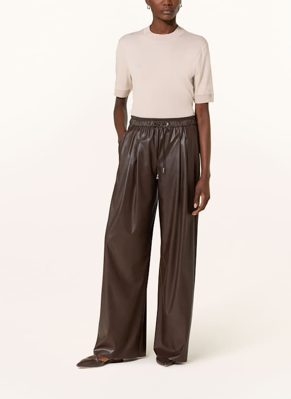 MARC CAIN T-Shirt mit Glitzergarn 702 light desert taupe