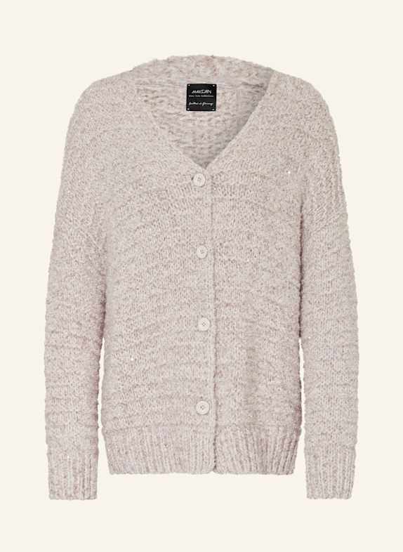 MARC CAIN Strickjacke mit Glitzergarn 702 light desert taupe