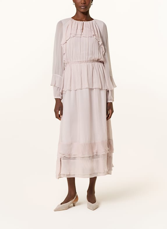 MARC CAIN Kleid mit Rüschen 702 light desert taupe