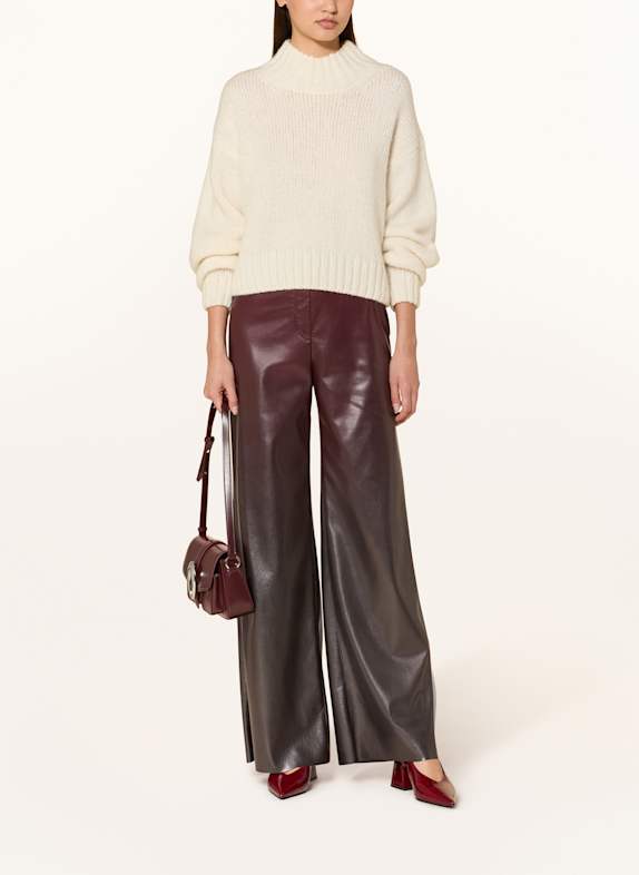 MARC CAIN Marlenehose WELKOM in Lederoptik 294 bright maroon