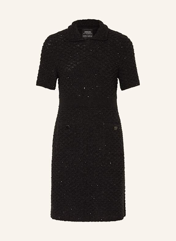 MARC CAIN Strickkleid mit Pailletten 900 BLACK