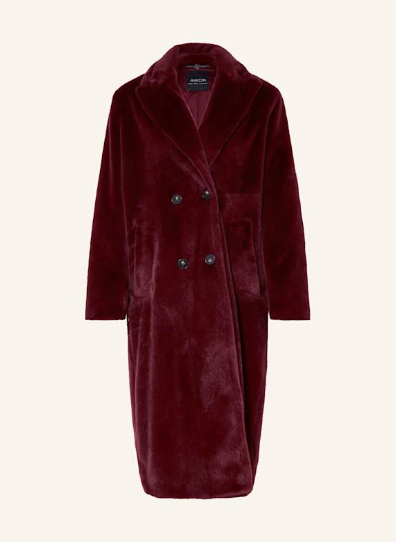 MARC CAIN Kunstfell-Mantel 294 bright maroon