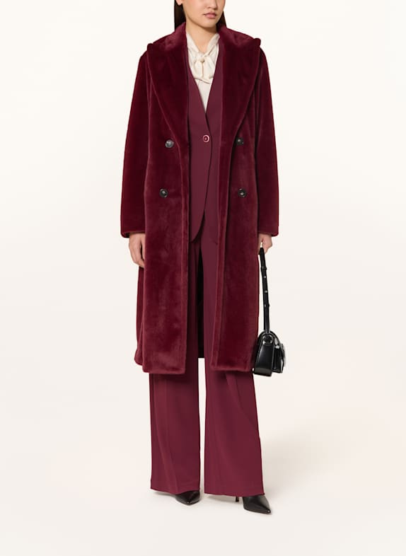 MARC CAIN Kabát z umělé kožešiny 294 bright maroon