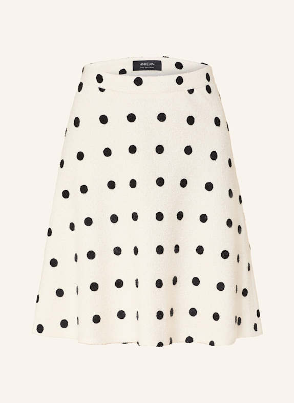 MARC CAIN Bouclé-Rock mit Glitzergarn 190 white and black