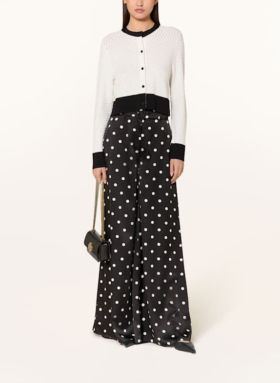 MARC CAIN Marlenehose WAUKEE aus Satin 910 black and white