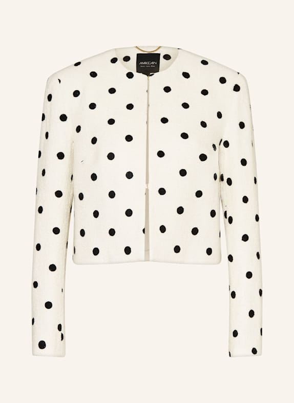 MARC CAIN Kastenjacke aus Bouclé mit Glitzergarn 190 white and black