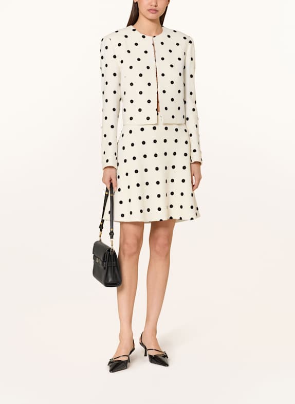 MARC CAIN Kastenjacke aus Bouclé mit Glitzergarn 190 white and black