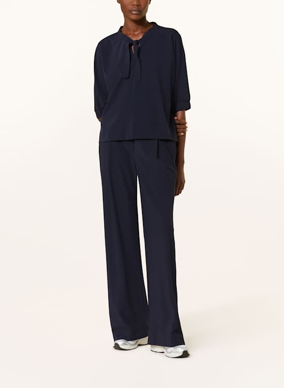 MARC CAIN Marlenehose WEDI im Materialmix DUNKELBLAU