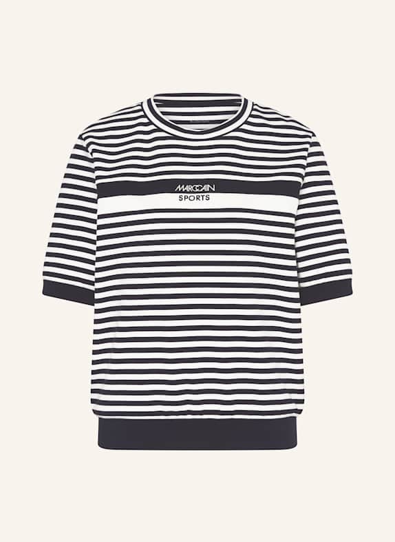 MARC CAIN T-Shirt DUNKELBLAU/ WEISS