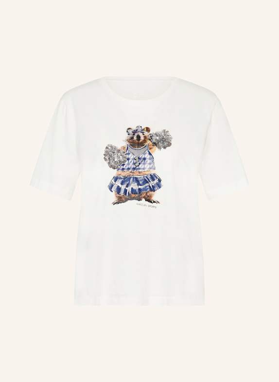 MARC CAIN T-Shirt mit Glitzergarn und Pailletten 110 off