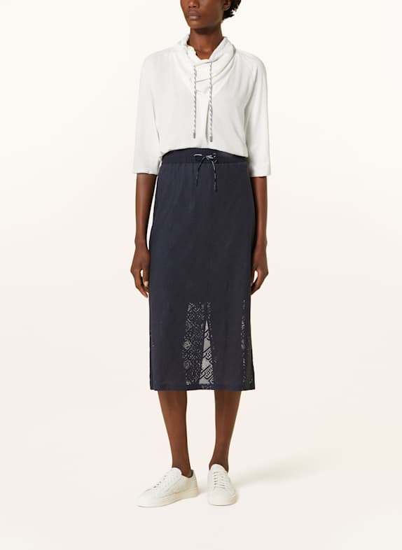 MARC CAIN Blusenshirt im Materialmix mit 3/4-Arm 110 off