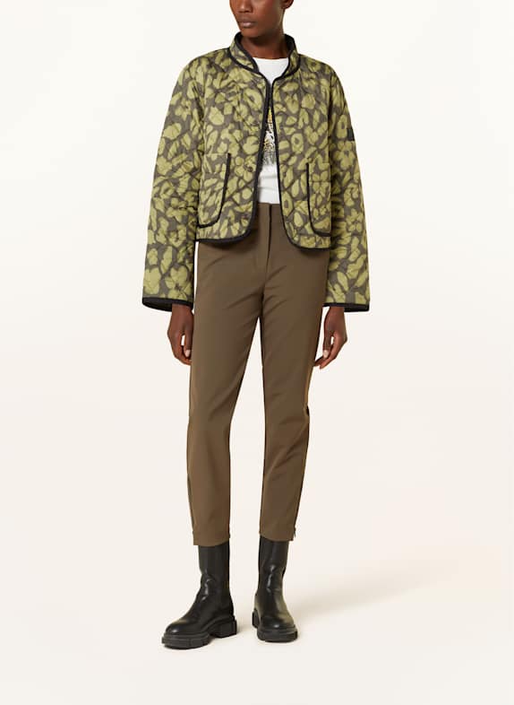 MARC CAIN Reversible quilted jacket 595 olive drab