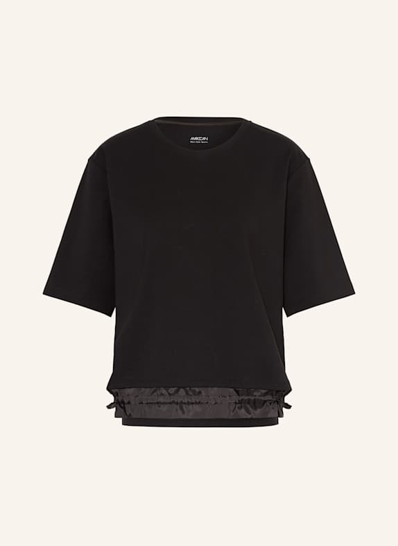 MARC CAIN T-Shirt im Materialmix 900 BLACK
