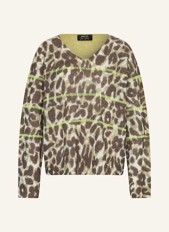 MARC CAIN Sweater with alpaca 572 soft olive