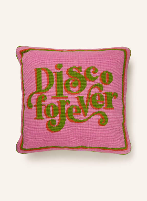 JONATHAN ADLER Dekorační polštář DISCO FOREVER RŮŽOVÁ/ ZELENÁ