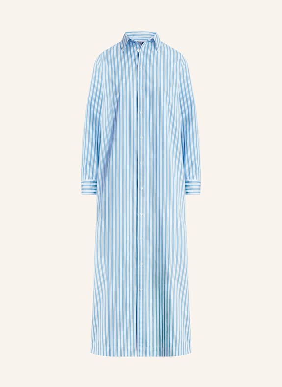 POLO RALPH LAUREN Hemdblusenkleid WEISS/ BLAU