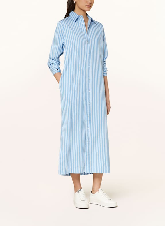 POLO RALPH LAUREN Hemdblusenkleid WEISS/ BLAU