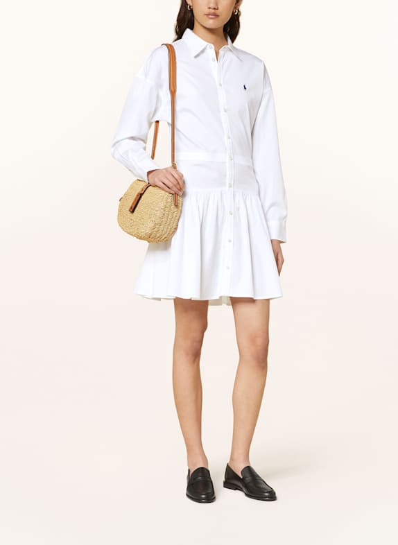 POLO RALPH LAUREN Hemdblusenkleid WEISS