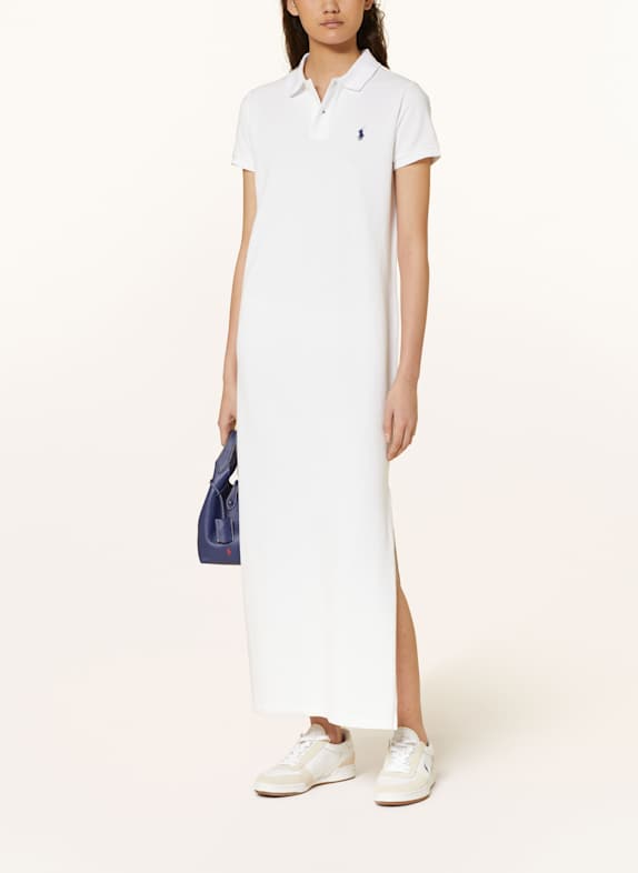 POLO RALPH LAUREN Piqué-Polokleid WEISS