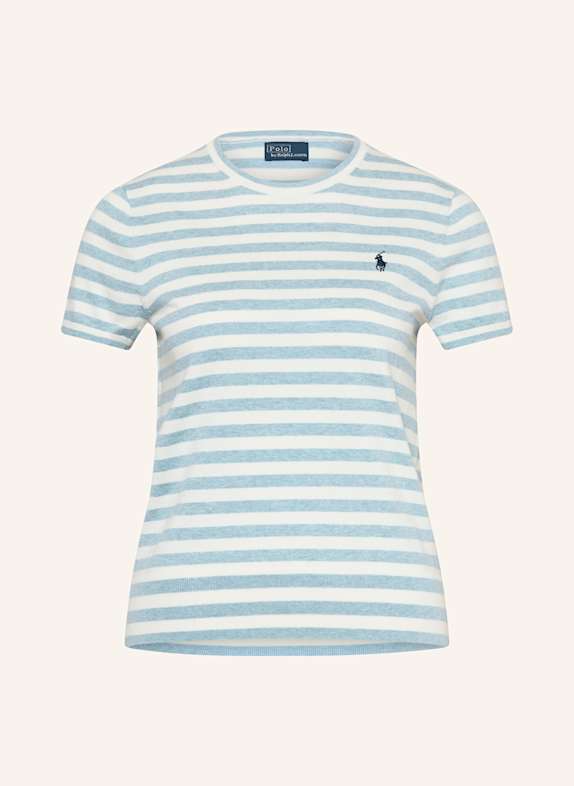 POLO RALPH LAUREN Strickshirt WEISS/ HELLBLAU