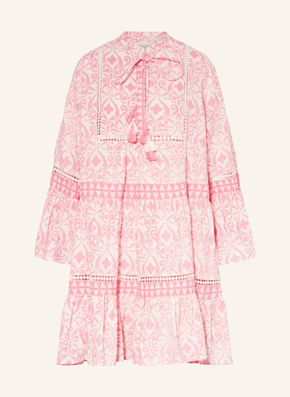 MISS JUNE Tunika mit Spitze ROSA / CREME