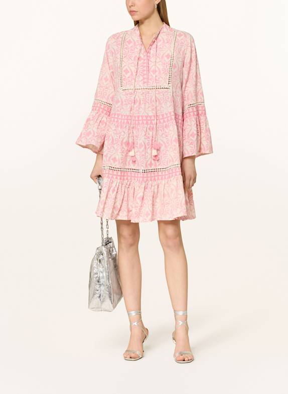 MISS JUNE Tunika mit Spitze ROSA/ CREME