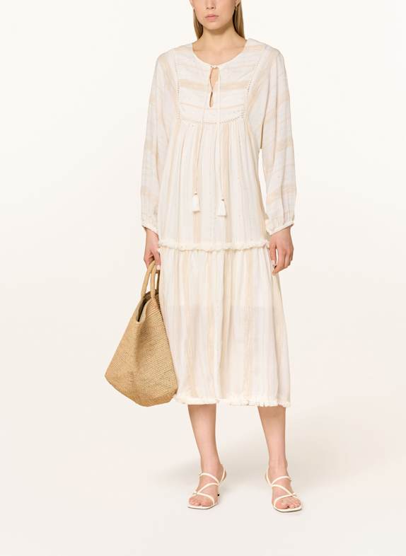 MISS JUNE Kleid mit Glitzergarn und Pailletten CREME/ GOLD