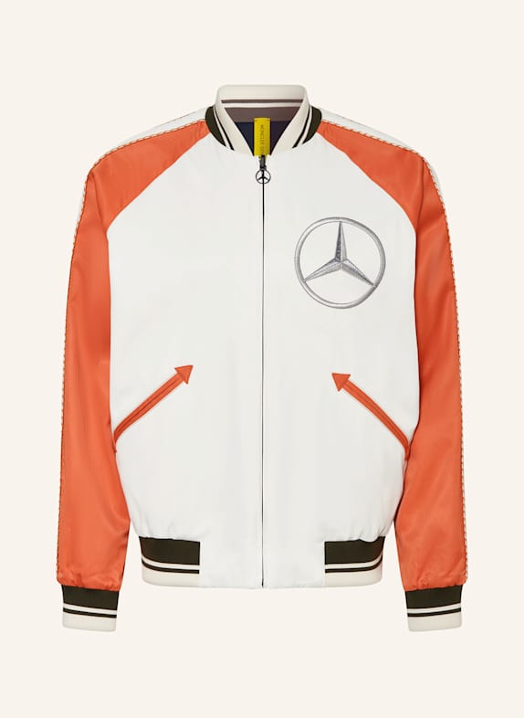 MONCLER SATET reversible bomber jacket WHITE/ ORANGE/ KHAKI