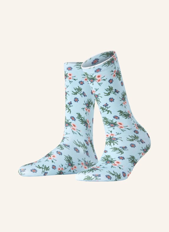Burlington Socken FLORAL ROMANCE 6541 LIGHT BLUE