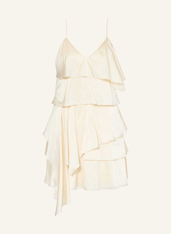 MRS & HUGS Satin dress with frills CREAM