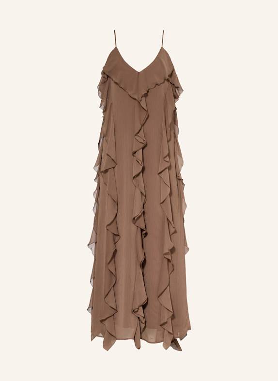 MRS & HUGS Dress with frills BROWN