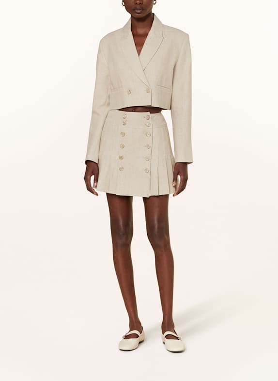 MRS & HUGS Vouwrok van linnen BEIGE